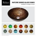 thumbnail image 4 of KRAUS Nature Series Round Brown Glass Vessel Bathroom Sink, 17 inch, 4 of 15