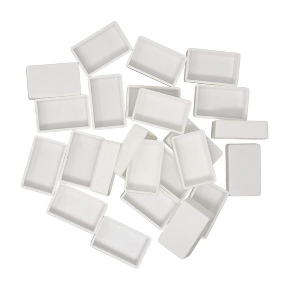 30 piezas de bandejas llenas de acuarela de pintura vacía, sartenes de color de agua recipientes livianos para niños Paleta de aceites de dibujo de