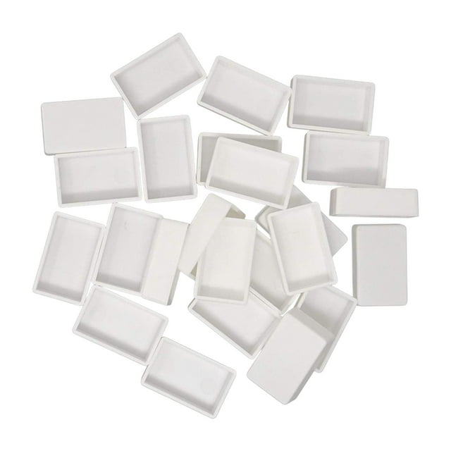 30 piezas de bandejas llenas de acuarela de pintura vacía, sartenes de color de agua recipientes livianos para niños Paleta de aceites de dibujo de