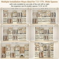 thumbnail image 2 of Homieasy 12-Drawer Customizable L-Shaped Closet System ,8.5-11.5 Ft with 4 Hanging Rods & 3 Tower,White Oak, 2 of 7