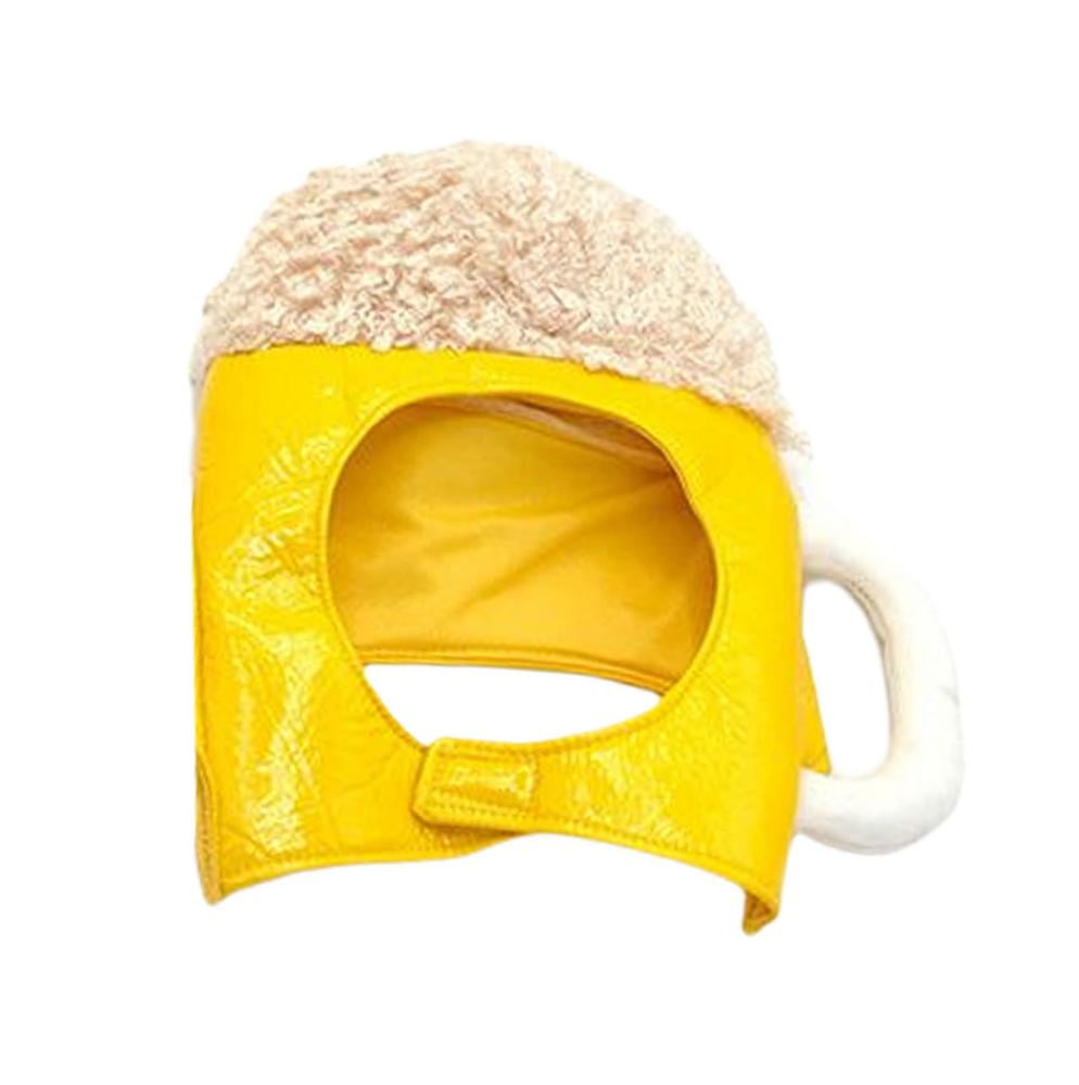 Kafei Pet Hat Beer Cup Shape Dog Beanie Hat Yellow Yellow Dog Costumes