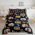 thumbnail image 2 of Kids Happy Camping Comforter Set Twin 2Pcs, Travel Car Rv Accessories Bedding Comforters & Sets forest Trees Cartoon Theme Bedding, Colorful Toy Cars Down Comforter for Girls Boys Kawaii Room Decor, 2 of 5