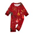 thumbnail image 3 of Onlypjs Matching Family Christmas Pajamas Set for Men, Women and Couples – Red & Gold Bell Holiday Sleepwear, 3 of 5