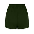 thumbnail image 6 of Ashirexll 3PCS Workout Shorts Women, Solid Color Shorts Casual Loose Comfy Elastic Waist Yoga Athletic Short Trendy Beach Shorts with Pockets Style A Army Green XL, 6 of 8