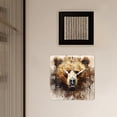 thumbnail image 3 of 12 Inch Wall Clock Battery Operated Square Clock Decorative for Office, Kitchen, Outdoor, Living Room，Magical Space Bear Image, 3 of 4