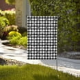 thumbnail image 4 of Wukai Anchor Black Tartan Plaid Garden Flags Double Sided Welcome Garden Yard House Flags Outside Outdoor House (Only Flag), 4 of 8
