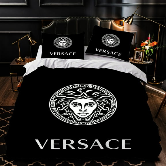 3-Piece Duvet Cover Set - Black & White Bedding Elegant Modern Style for Contemporary Bedrooms
