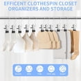 thumbnail image 3 of 30 Pack Boot Hangers Clips，Laundry Hook Hanging Clips， Clamps for ClosetTowel Clips Boot Organizer for Home and Travel，Clothespins Clip Hangers for Pants Hats Socks Gloves，Clothespins Hanger for Trav, 3 of 7