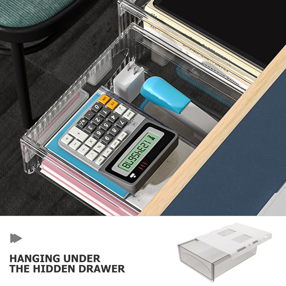 FOMIYES HOMEMAXS Under Desk Storage Drawer Organizer Box 1 Set for Office and Household Use