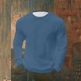 thumbnail image 6 of Xcmzpl Mens Waffle Shirts Long Sleeve Solid Shirt Regular Fit Casual T-Shirt Crewneck Lightweight Pullover Top Camiseta Para Hombre, 6 of 6