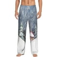 thumbnail image 2 of Kdxio Watercolor Winter Landscape For Christmas Print Men's Sleep Pajama Pant Lounge Pants with Pockets, 2 of 8