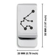thumbnail image 2 of Stainless Steel Aquarius (Water Bearer) Astrology Constellation Classic Slim Money Clip Credit Card Holder, 2 of 2
