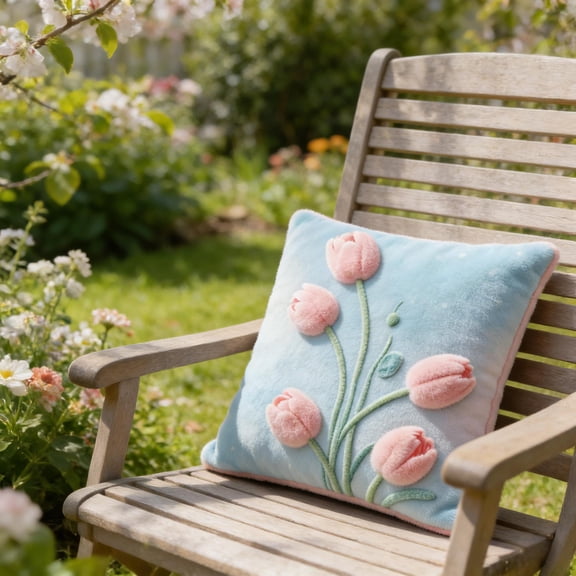 Deeceymbur Super Soft Double Sided Flower Print Throw Pillow Cover Spring Floral Decoration for Living Room Bed Sofa Home Accent Cozy Style Refresh(without Pillow Core)
