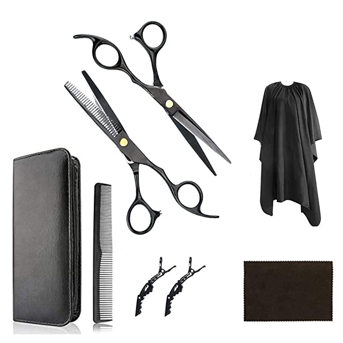 8 Pcs Hair Cutting Scissors Set Professional Haircut Scissors Kit with Cutting Scissors,Thinning