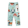 thumbnail image 4 of Sigee Christmas Winter Animals Print Women's Soft Pajama Pants - Breathable and Comfortable Lounge Sleep Bottoms with Elastic Waistband and Pockets-Small, 4 of 9