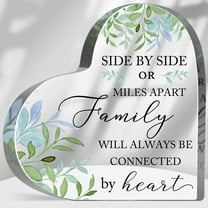 Gifts for Family Side by Side or Miles Apart Family Are Always Connected by Heart Acrylic Keepsake Birthday Gift for Family Best Family Gifts