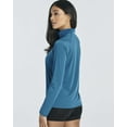 thumbnail image 4 of Real Essentials 3 Pack: Women's 1/4 Zip Rash Guard Long Sleeve Swim Shirt UPF Sun Protection UV Surf Tops, 4 of 6