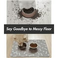 thumbnail image 3 of MontVoo Pet Feeding Mat-Absorbent Dog Food Mat-Dog Mat for Food and Water-No Stains Quick Dry Dog Water Dispenser Mat-Pet Supplies-Dog Placemat Dog Water Bowl for Messy Drinkers 12InchX19Inch Grey, 3 of 6