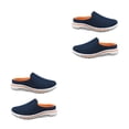 thumbnail image 3 of Sonducket 1 par de toboganes para mujer, niñas, verano, viaje, tacón plano, transpirable, diseño Simple, zapatilla, sandalia, calzado, azul, naranja azul talla 42 2Conjunto, 3 of 6