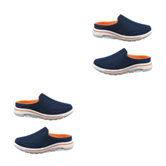 Minnieouse 1 par de toboganes portátiles de estilo informal para niñas, zapatillas de diseño Simple para fiestas de verano, suela de EVA, naranja azul talla 36 2Conjunto