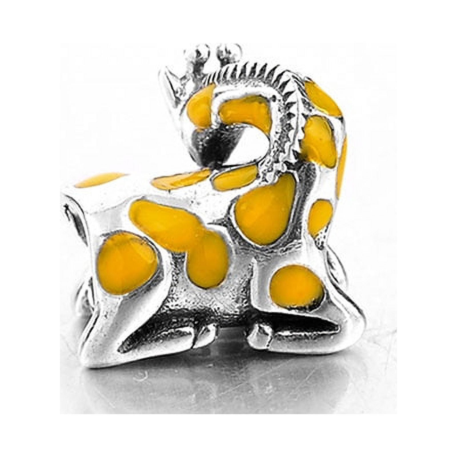 Giraffe Charm for Women Sterling Silver European Bead for Bracelet Ginger Lyne Collection