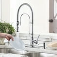 thumbnail image 2 of Wowow 20.7 in. Single Handle Convenient Pull Down Sprayer Kitchen Faucet in Polished Chrome with Soap Dispenser, 2 of 7