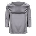 thumbnail image 5 of HNMKIU Casual T Shirt Soft Everyday Basic Tee Comfortable Breathable Top For Ladies Grey,XL, 5 of 8