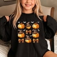 thumbnail image 7 of DJDLJWCJ Girls Halloween Fleece Sweatshirt Long Sleeve Crew Neck Oversized Graphic Pullover Kids Fall Casual Halloween Sweatshirts Black Size 11, 7 of 7