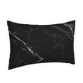 thumbnail image 2 of Haiem Pillowcase for Hair and Skin Queen - Black Marble Texture Abstract Printed Soft Pillowcase with Envelope Closure-20"x30", 2 of 9