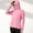 Pink, variant on qelini Sun Shirts for Women Long Sleeve UV Protection Zipper Shirt Lightweight Womens Rash Guard Shirts with Mask Hoodie Thumb Hole Workout Tops Outdoor Hiking