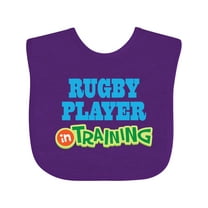 Inktastic Rugby Player in Training Boys or Girls Baby Bib
