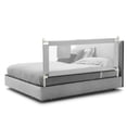 thumbnail image 1 of Costway Riel de Cama para Niños Barandilla de Seguridad para Cama con Bolsillo Lateral y Altura Ajustable 72,5-101,5 cm, 1 of 10