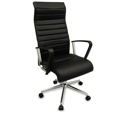 Bodymade High Back Executive Ribbed Office Chair with Extra Neck Support,