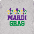 thumbnail image 4 of Inktastic Mardi Gras Fleur De Lis Trio Boys or Girls Long Sleeve Toddler T-Shirt, 4 of 5