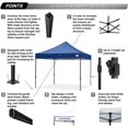 thumbnail image 2 of ABCCANOPY 10' x 10' Navy Blue Outdoor Commercial Instant Shelter Metal Patio Pop-Up Canopy, 2 of 8