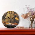 thumbnail image 2 of Bird Leaves Wood 10 inch Wall Clocks Non Ticking Easy to Read Battery Decorative for Home Bathroom Kitchen Bedroom Living Room, 2 of 8