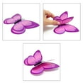 thumbnail image 4 of Wrapables 3D Double Wings Butterfly Decorative Wall Decor Stickers, Decals for Bedroom (24 pcs), Pink, 4 of 8