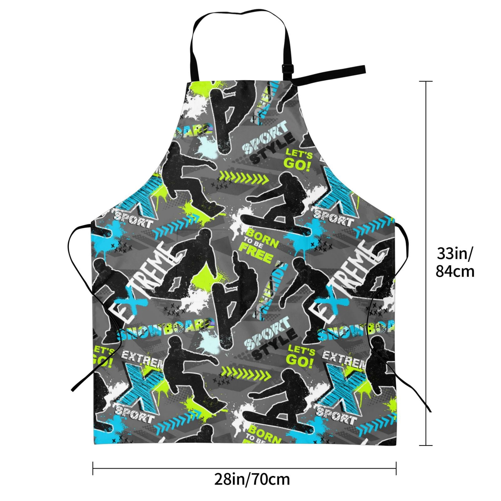 Kdxio sport sonw board Apron with Pockets Adjustable Kitchen Aprons for Men Women Waterproof Aprons for Cooking,Drawing,Crafting, Baking Household Cleaning
