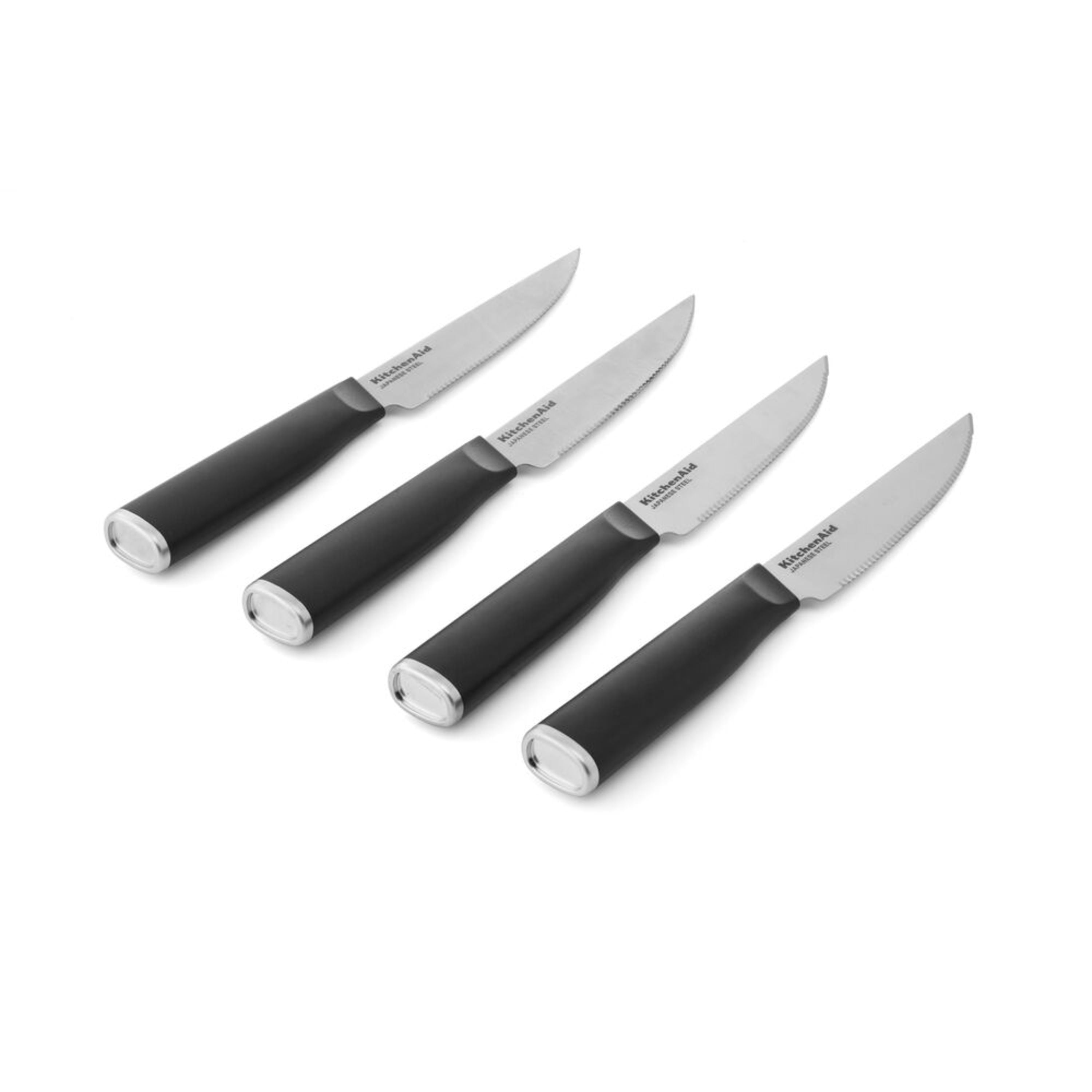 Kitchenaid Classic 4-piece Black with Endcap Micro Serrated Steak Knife Set,  Black 