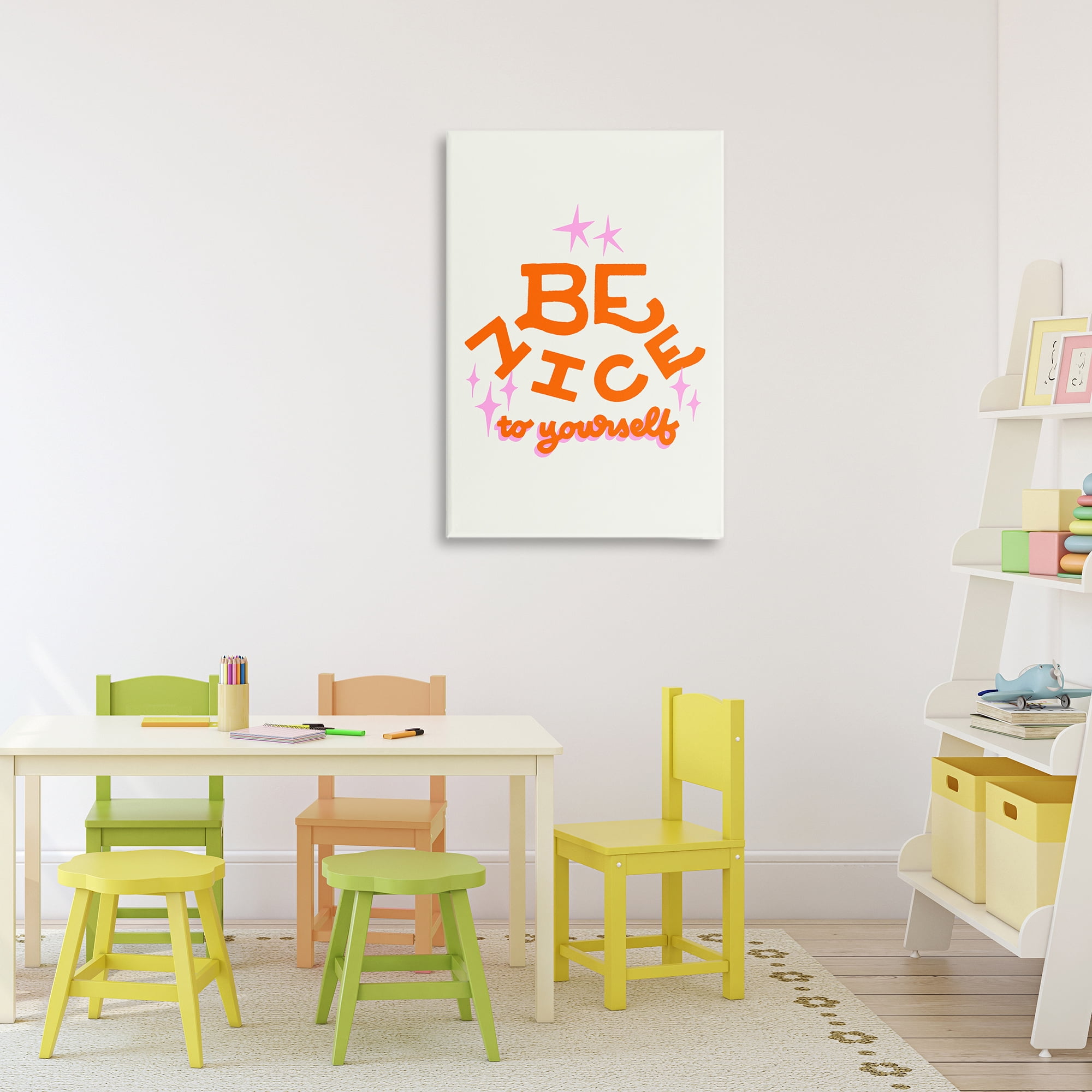Stupell Industries Be Nice To Yourself Canvas Wall Art, design by Indira Prieto | IndySign