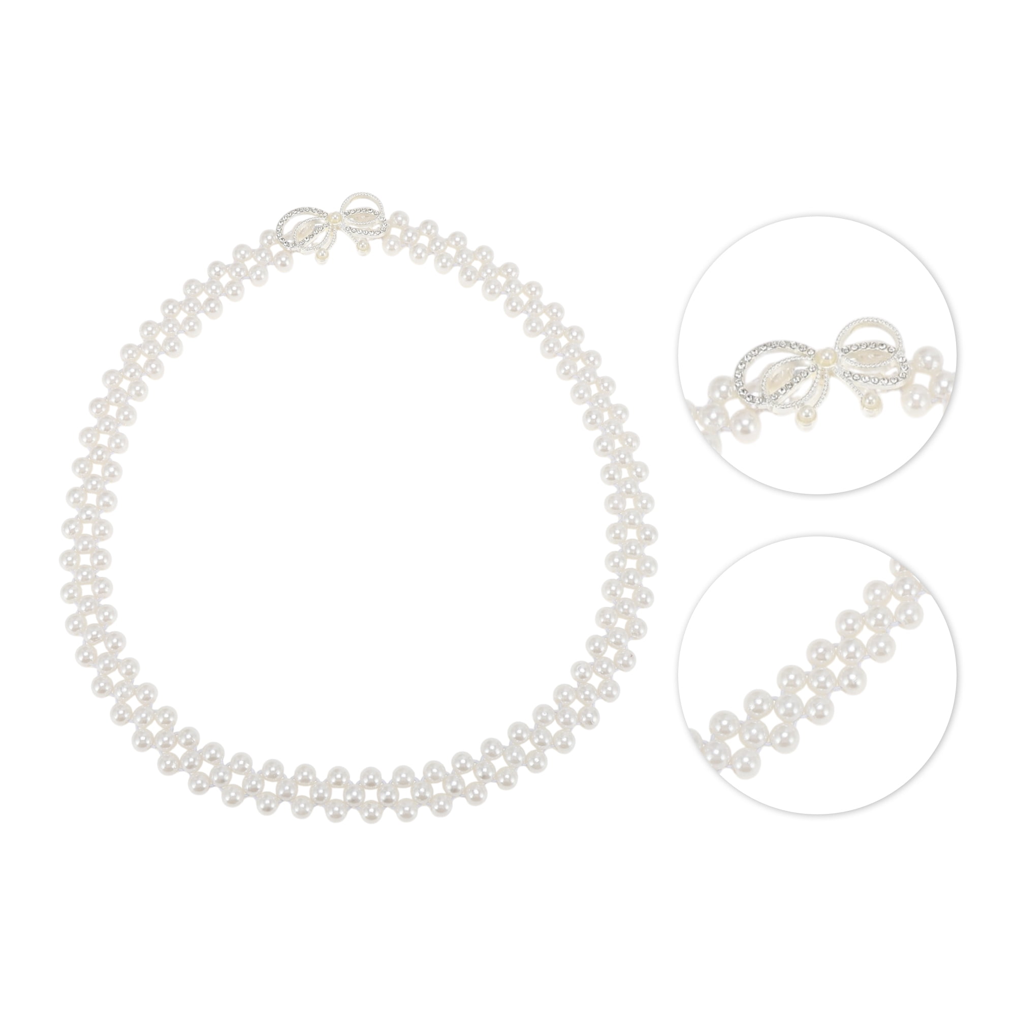 Unique Bargains Stylish Adjustable Waist Belt in Beige for Everyday Wear [Butterfly Pearl]