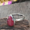 thumbnail image 5 of Handmade Ruby Gemstone Ring: 925 Sterling Silver, July Birthstone, 5 of 6