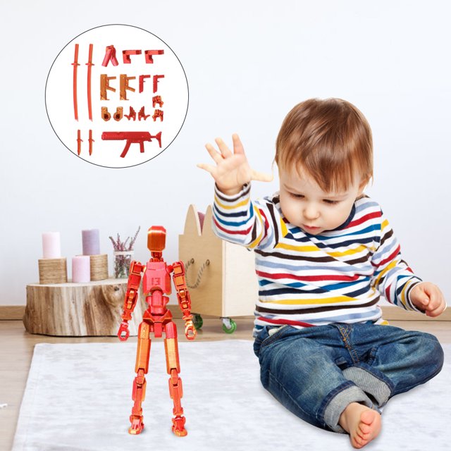 Robot móvil multiarticulado Lucky-13 impreso en 3D, Robot cambiaformas móvil, juguete mecánico de cuerpo completo para niños y adultos