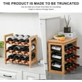 thumbnail image 4 of Wine Rack Free Standing Floor, 6-Tier Display Wine Storage Shelves with Table Top, 24-Bottle Bamboo Wine Rack Shelf for Kitchen Bar Dining Room Living Room, Natural, 4 of 14