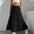 thumbnail image 2 of yillto Cotton Skirts for Girls Elastic Waist Pleated A Line Long Skirt Ribbon Maxi Skirts 3-10 Years, 2 of 7