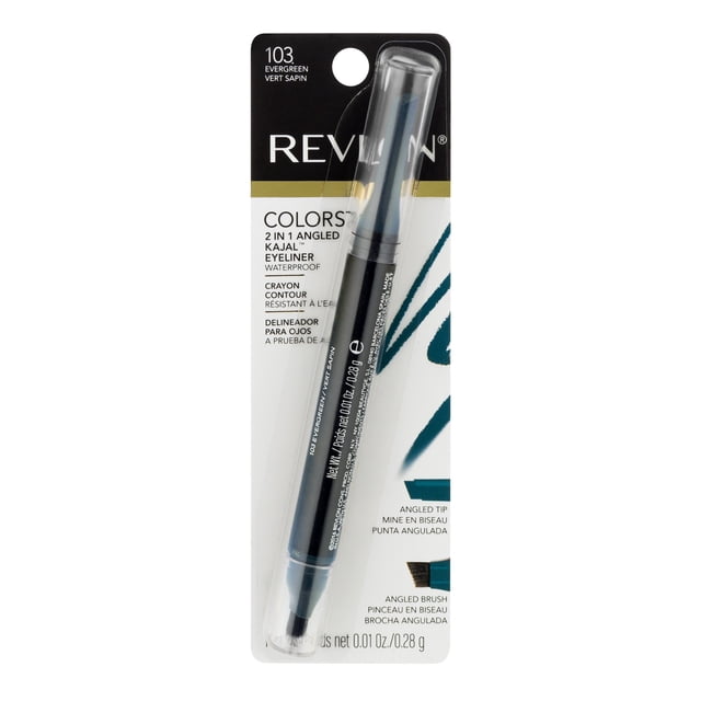 Revlon ColorStay 2 -in -1 Angle Kajal Eyeliner - Evergreen 103 - cardado Revlon Model