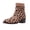 Bronze, variant on Ikevan Fashion Women'S Chunky Heel Knitted Elastic Boots Children Leopard Print Shoes