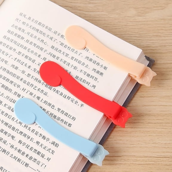 3pcs Automatic Bookmark, Silicone Book Marks for Reading Women, Men, Kids, Book Lovers, Cute Unique Book Markers for Reading, Reading Accessories Gifts for Book Lovers