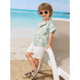 thumbnail image 2 of CARETOO Toddler Boy Shorts Sets Summer Clothes Button Down Shirt & Short  Baby Boy Beach Casual Outfits 2T 3T 4T 5T, 2 of 9