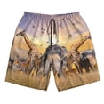 thumbnail image 5 of Wukai Vintage Wildlife Protection Print Beach Trunks with Compression Liner Swimsuit Quick Dry Beach Sports Shorts with Pocket-, 5 of 8